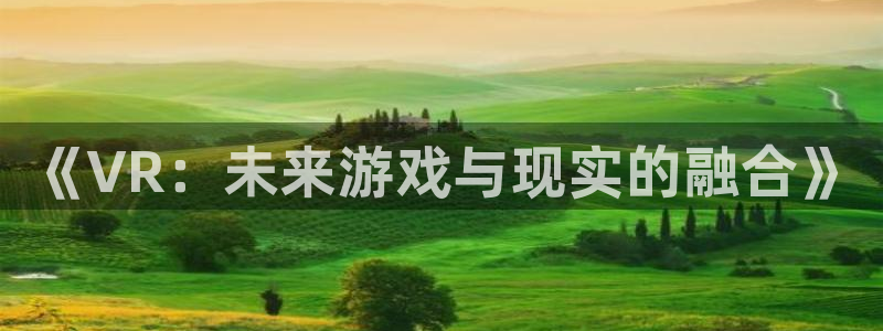 星欧娱乐咨询：《VR：未来游戏与现实的融合》