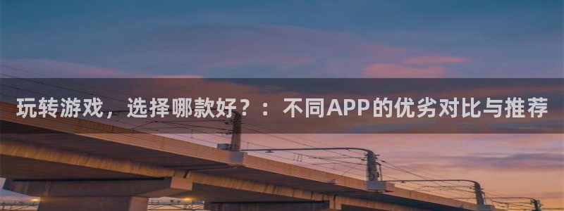 星欧娱乐登陆地址：玩转游戏，选择哪款好？：不同APP的优劣对